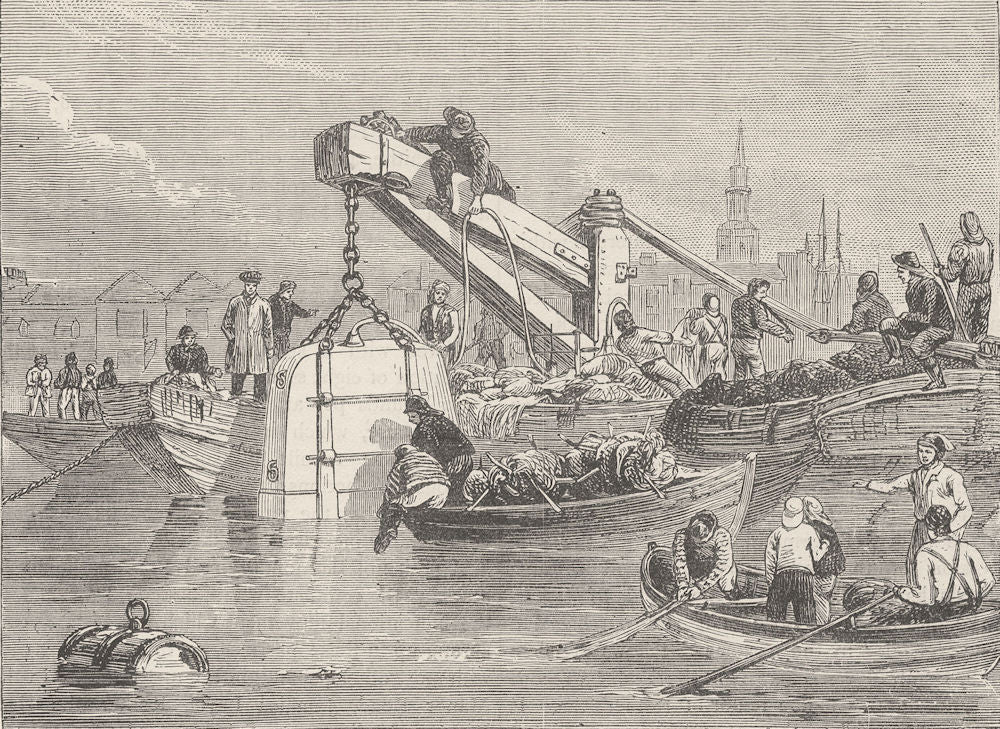 ROTHERHITHE. Diving-bell used in constructing the Thames Tunnel. London c1880